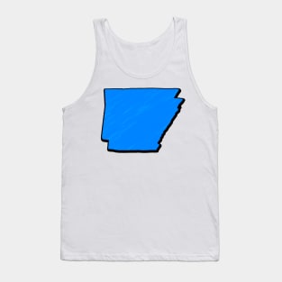 Bright Blue Arkansas Outline Tank Top